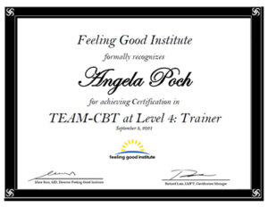 Certified TEAM-CBT Level 4 Advanced Therapist and Trainer